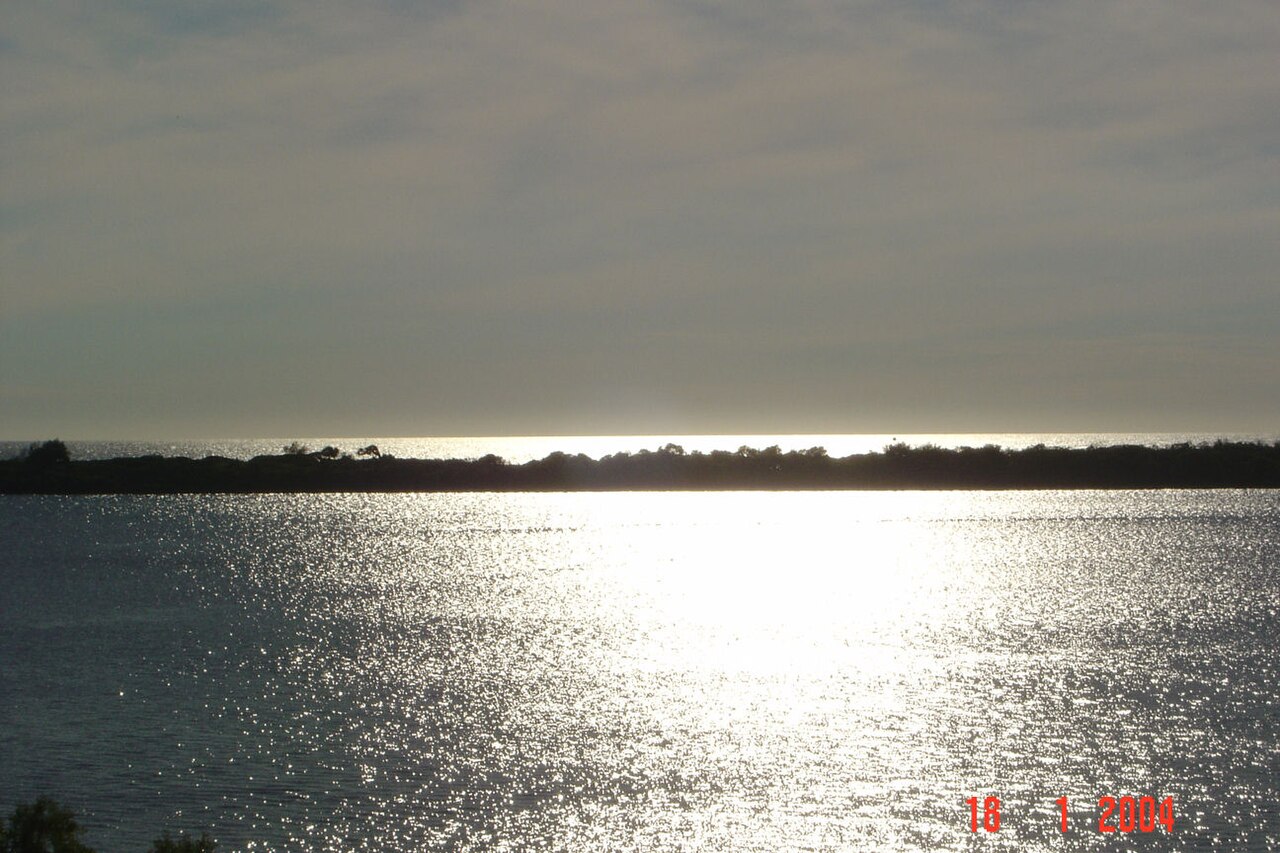 Calm waters of Pumicestone Passage between Caloundra and Bribie Island